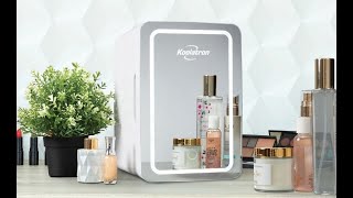 Athlete Statistics Koolatron Portable Cosmetic Fridge with LED Lighted Mirror