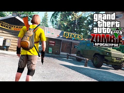 Зомби Апокалипсис в GTA 5 - СКЛАД С ЕДОЙ. ОКРУЖИЛИ ЗОМБИ