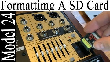 How to format a sd card tascam model 24