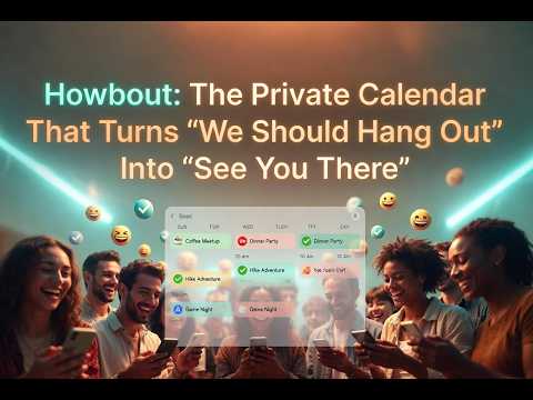 Howbout: The Private Calendar That Turns “We Should Hang Out” Into “See You There”