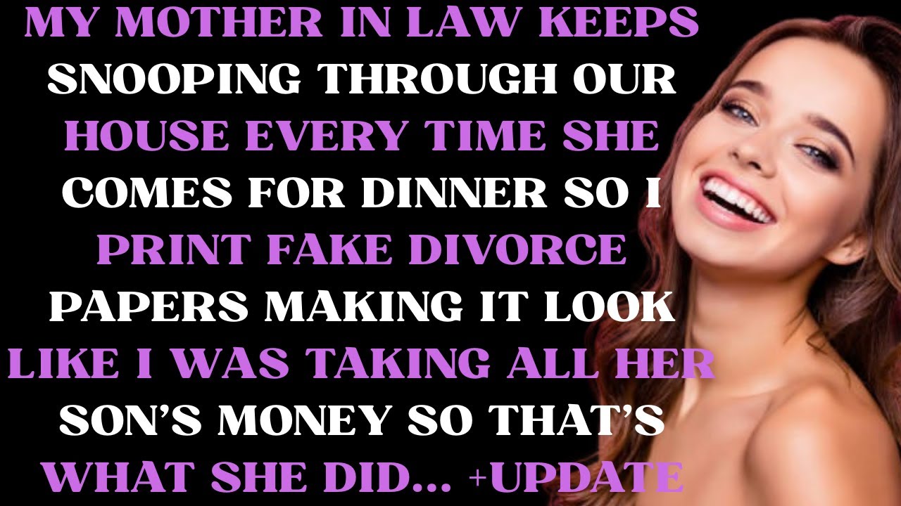 Моя свекровь каждый раз, когда приходит на ужин, роется у нас в доме, поэтому я печатаю поддельны...