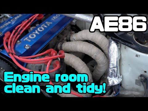 AE86 エンジンルームキレイに整える！Engine room clean and tidy