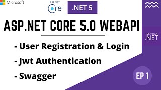 EP1: ASP.NET Core 5.0 Web API | JWT Authentication & Authorization | Swagger | MSSQL | Step by Step