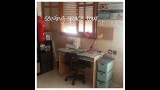 Sewing space tour - Coin de couture - جولة صغيرة في ركن الخياطة