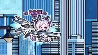 Blue Archive Pixel Game| "Schale Diary" – Side-scrolling Combat: Hina Borrowing Aris's Mech screenshot 1