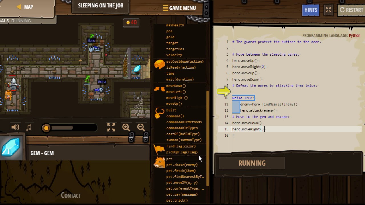CodeCombat. Python solution. Kithgard Dungeon - YouTube