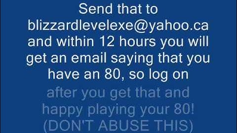 WoW instant level 80 Hack (100% Working and undetectable)