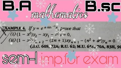 Y=e^asin-1x by leibnitz theorem (exam important) ||wings to higher education ||