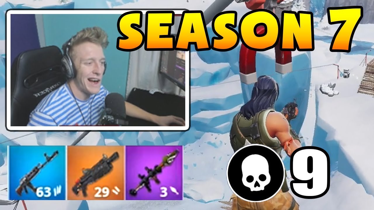 Tfue shows *NEW* BATTLE PASS and *FIRST* Game in Fortnite Season 7
