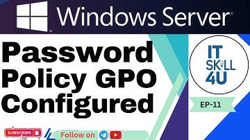 Password Policy & Account Lockout Policy  windows server- GPO - in Hindi