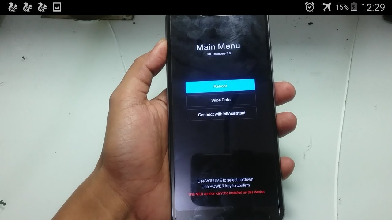 Main Menu Redmi Recovery