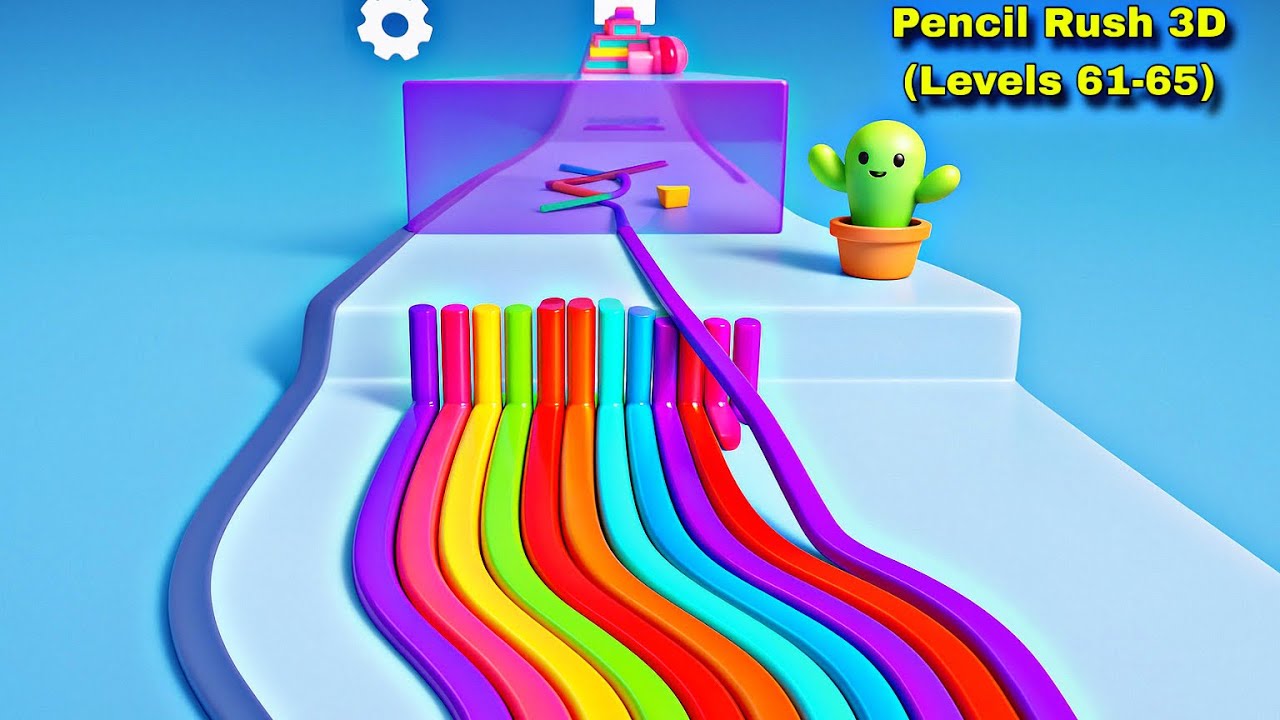 Pencil Rush 3D - All Levels Gameplay Pop Pi (Levels 61-65)