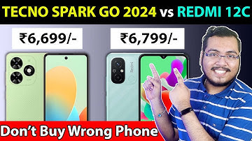 🔥 Tecno Spark GO 2024 vs REDMI 12C |⚡ Best Smartphone Under ₹7000