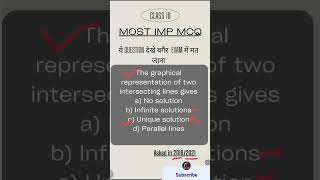 Expected MCQ For Class 10 Maharashtra state board maths algebra part1
