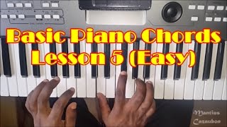 Basic Piano Chords For Beginners Lesson 5 - How To Play Easy Piano Chords In The Key Of A Major