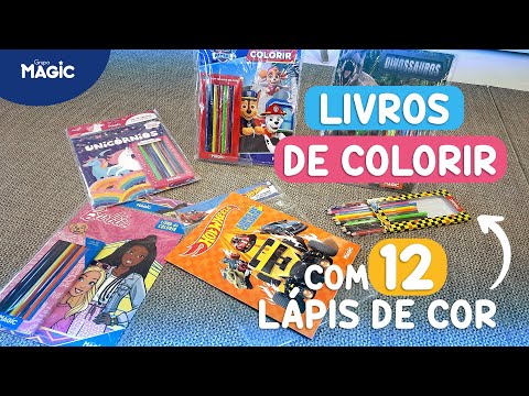 LIVRO DE COLORIR HOT WHEELS COM 12 LÁPIS DE COR - Grupo Magic