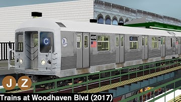 OpenBVE Virtual Railfanning: J and Z Trains at Woodhaven Blvd (2017)