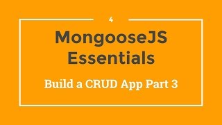 Mongoose JS Tutorial - 5 - Build a CRUD App (3) Wealth