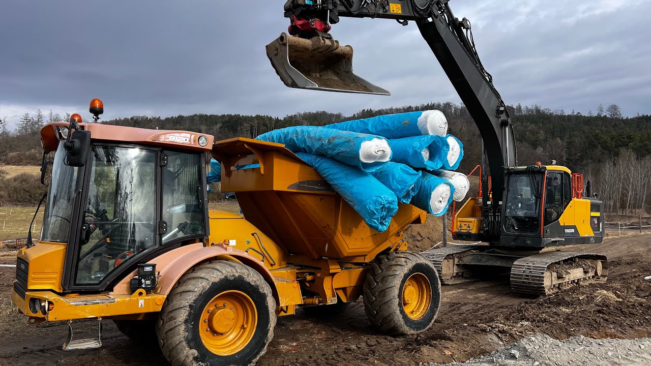 Строительство подъездных путей длиной 130 и 160 метров для 50-тонного крана