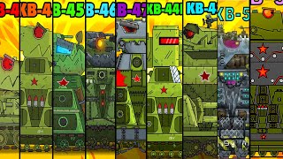 Evolution of Hybrids KV-46 vs KV-47 vs KV-48 vs KV-49 vs KV-50 vs KV-51 / Cartoons about tanks