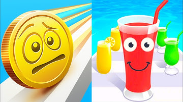 Juice Run vs Coin Rush - All Levels Gameplay Walkthrough Android,iOS NBBUTR