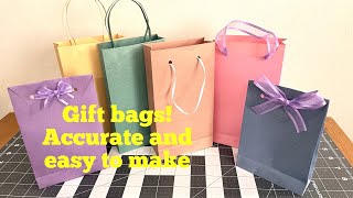 Gift Bags! Made from Construction Paper! Accurate and Easy to Follow