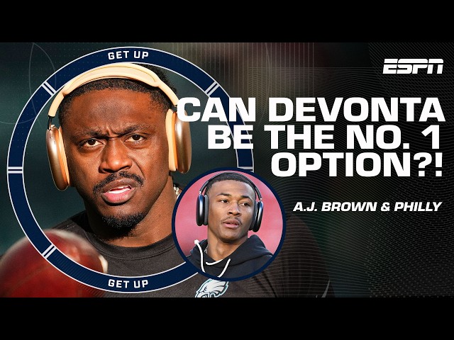 Video: DeVonta Smith AVOIDED answering questions about Eagles teammate A.J. Brown 👀 | Get Up