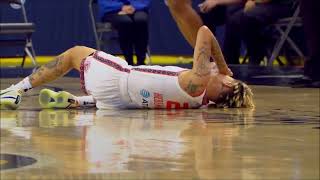 Hiedeman Flattened By Blind Screen, Left Gamechecked For Injury Connecticut Sun Vs Indiana Fever