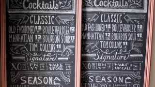 Insomnia Restaurant & Lounge Chalkboard Menu Art
