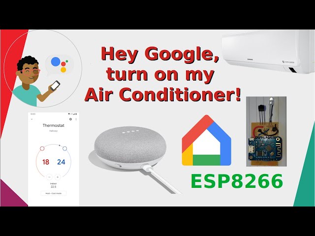 Controlling an Air Conditioner with Google Home and Assistant and ESP8266,  make your own smart a/c - YouTube