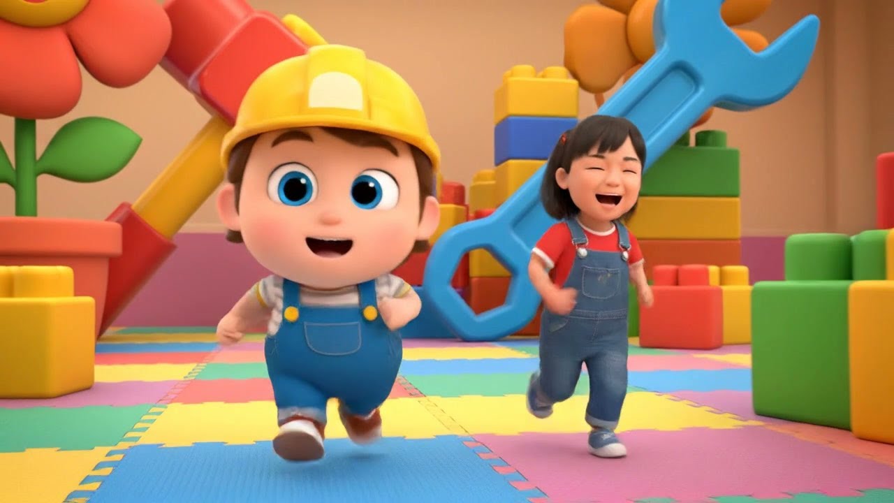 El constructor tonto de Roblox cayó en la trampa | Canción Infantil Divertida | Rimas para Niños