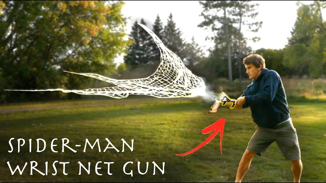 ⁣Catching People With My Wrist Net Gun! - Cheap DIY Spider-Man Web Shooter!!! (Part 2)