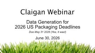 Claigan Webinar EPR Packaging Data Generation