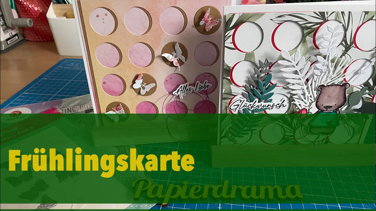 Karte basteln mit meinen neuen Stanzen von ACTION / meine Lieblinge 🐻🦋 ...