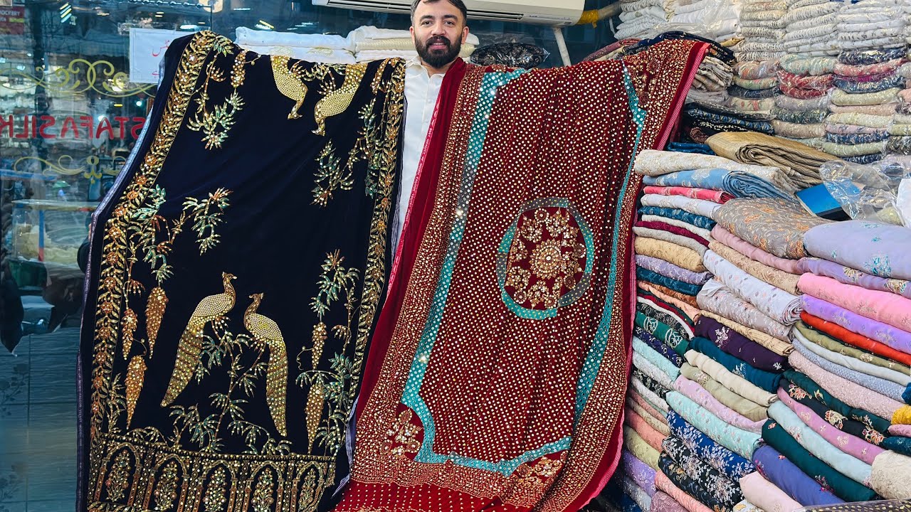 Super Wholesale Price Velvet Shawl | Luxury Handmade Velvet Shawl | Velvet Fancy Shawl Wholesale 