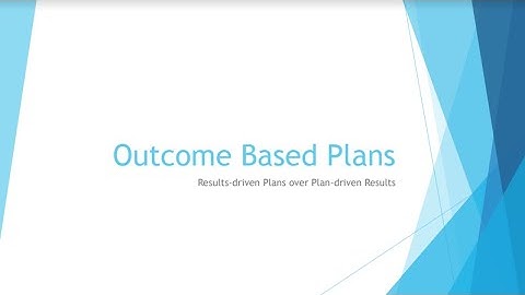 Agile at Scale Nov 2020 - Outcome Based Plans