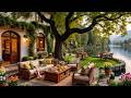 Stress Relief with Warm May Jazz Music 🌿 Cozy Sumer Coffee Shop Ambience ~ Relaxing Jazz Music