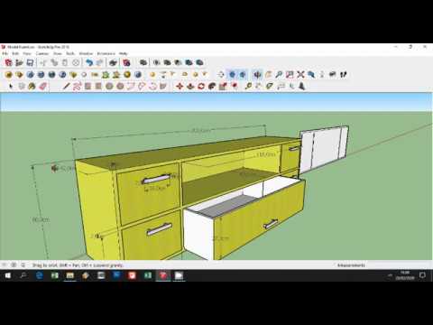  Cara  Mudah Membuat  Desain Lemari  TV  di SketchUp YouTube