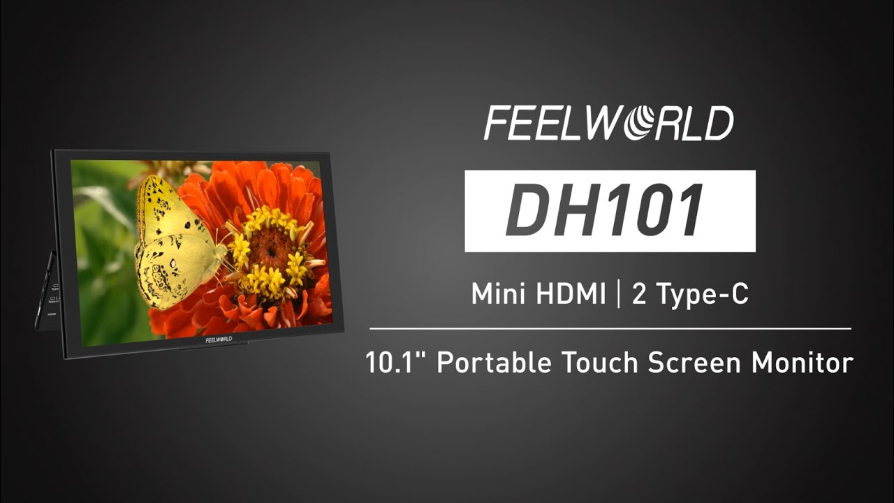FEELWORLD DH101 10.1” Portable External Monitor Mini HDMI & Dual Type-C.