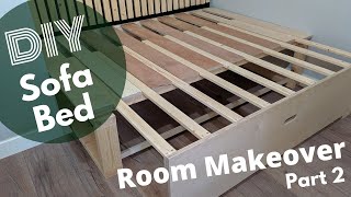 DIY Space Saving Sofa Bed / Bedroom Makeover