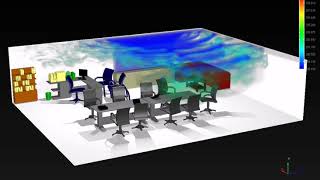 Simulia Xflow - Office Ventilation Simulation