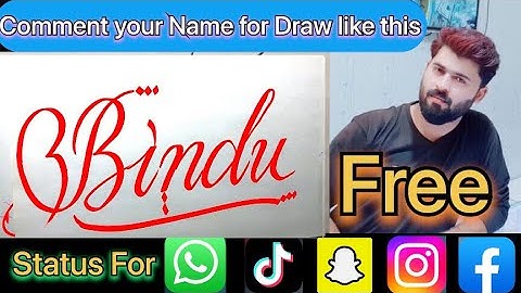 Bindu Name Signature Calligraphy Status | How to Cursive write with cut Marker #bindu
