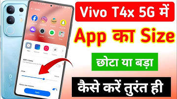 How to reduce the size of Vivo T4X 5G app | How to increase the icon of Vivo T4X 5G app