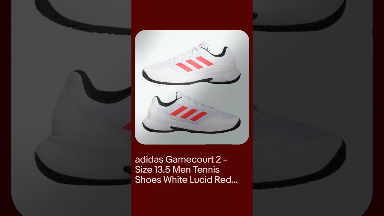 adidas Gamecourt 2 – Size 13.5 Men Tennis Shoes White Lucid 
