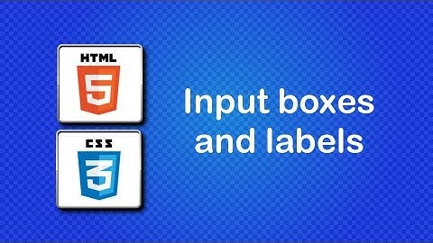 HTML5 and CSS3 Beginner Tutorial 41 - textboxes and labels