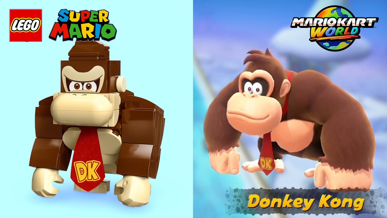 Mario Kart World characters Comparison (LEGO vs Game )