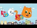 Familia de Gatos - Disfraz de Superhéroe Dibujos animados para niños