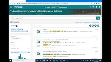 ProQuest Black Historical Newspaper Database