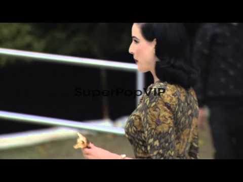 Dita Von Teese at Burberry Prorsum: London Fashion Week S...