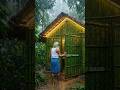 The Bamboo House looks gorgeous in forest. episode 01. # Bambo house # bamboo art ☘️